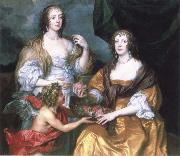 Anthony Van Dyck lady elizabeth thimbleby and dorothy,viscountess andover oil painting